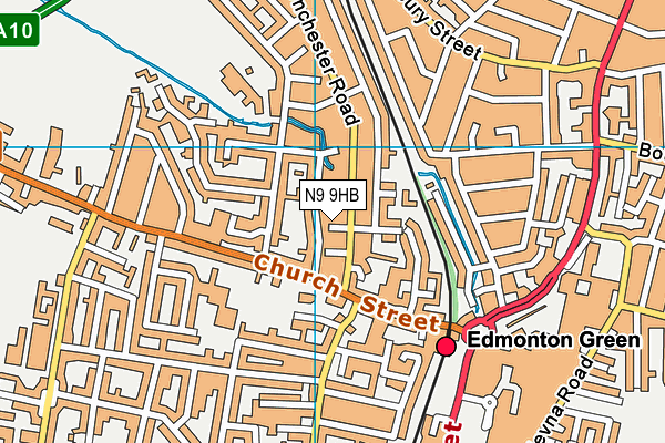 N9 9HB map - OS VectorMap District (Ordnance Survey)
