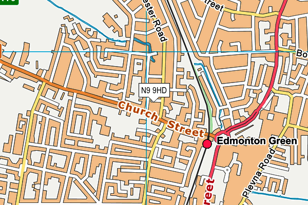 N9 9HD map - OS VectorMap District (Ordnance Survey)