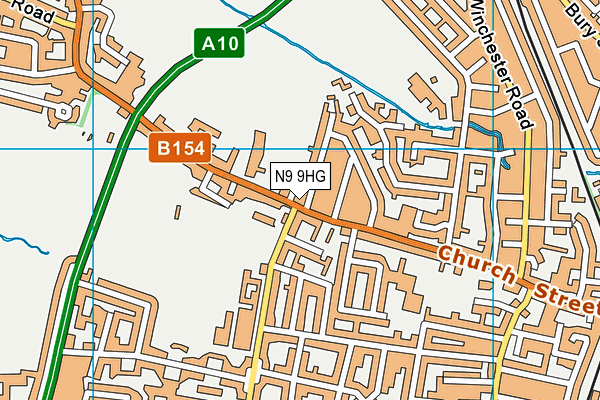 N9 9HG map - OS VectorMap District (Ordnance Survey)