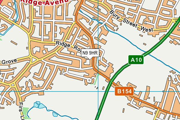 N9 9HR map - OS VectorMap District (Ordnance Survey)