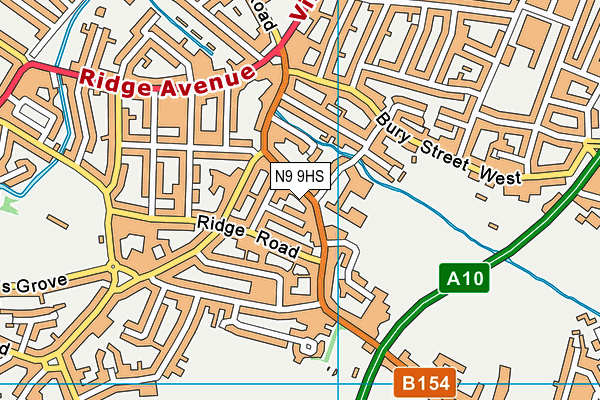N9 9HS map - OS VectorMap District (Ordnance Survey)