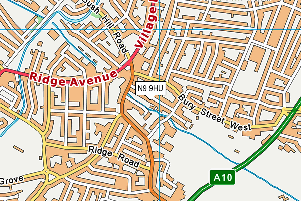 N9 9HU map - OS VectorMap District (Ordnance Survey)