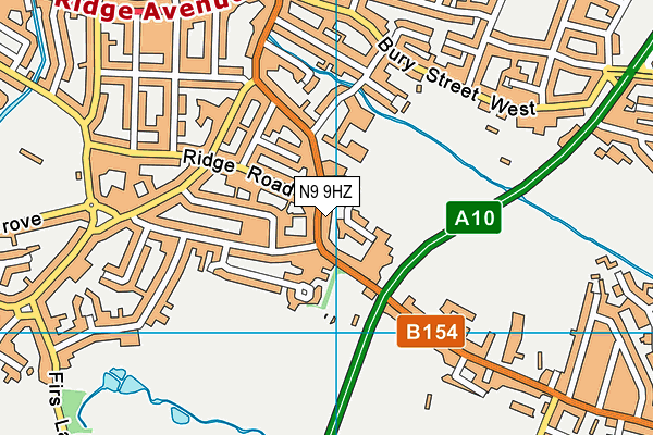 N9 9HZ map - OS VectorMap District (Ordnance Survey)