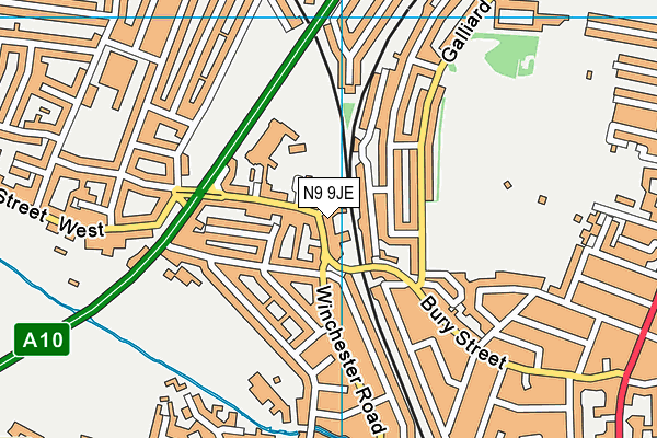 N9 9JE map - OS VectorMap District (Ordnance Survey)