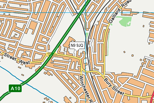 N9 9JQ map - OS VectorMap District (Ordnance Survey)