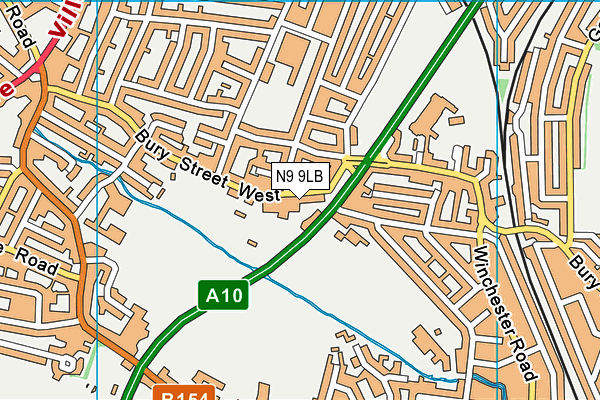 N9 9LB map - OS VectorMap District (Ordnance Survey)