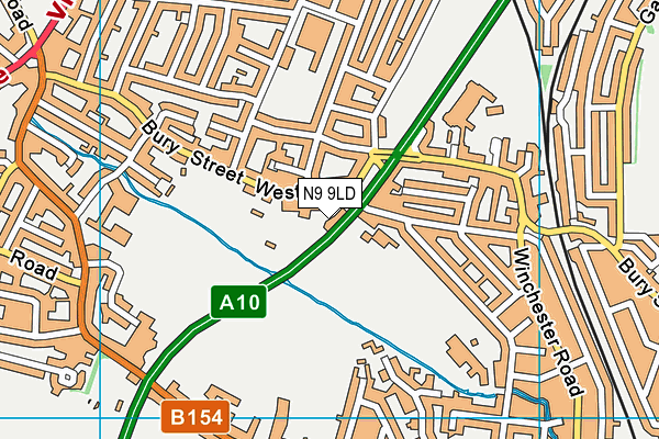 N9 9LD map - OS VectorMap District (Ordnance Survey)