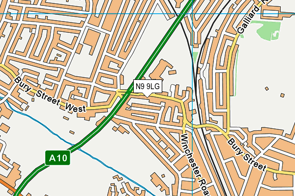 N9 9LG map - OS VectorMap District (Ordnance Survey)