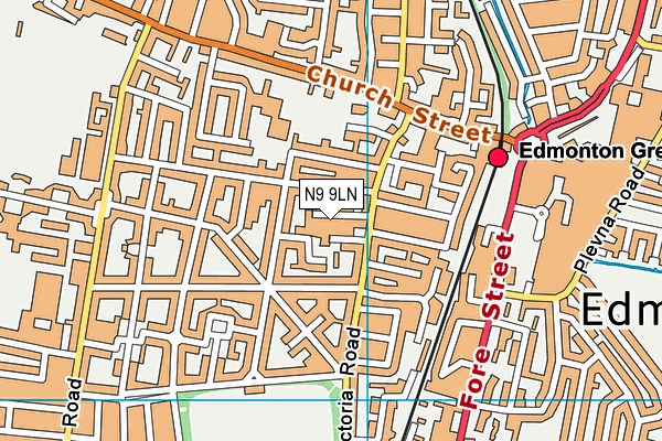 N9 9LN map - OS VectorMap District (Ordnance Survey)