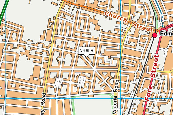 N9 9LR map - OS VectorMap District (Ordnance Survey)