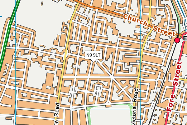 N9 9LT map - OS VectorMap District (Ordnance Survey)