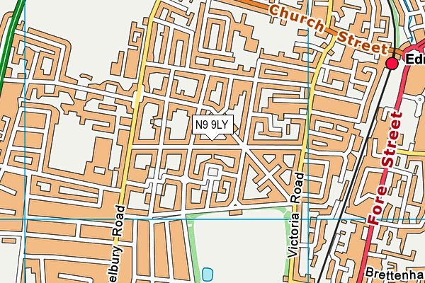 N9 9LY map - OS VectorMap District (Ordnance Survey)