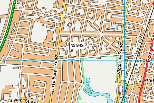 N9 9NG map - OS VectorMap District (Ordnance Survey)