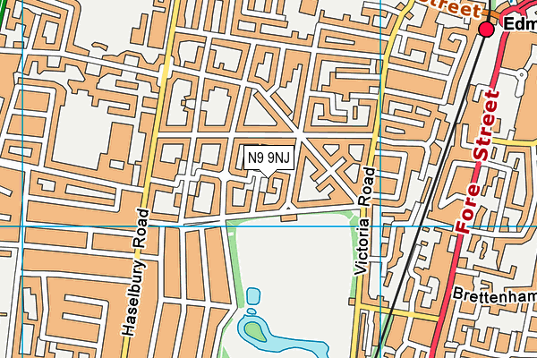 N9 9NJ map - OS VectorMap District (Ordnance Survey)
