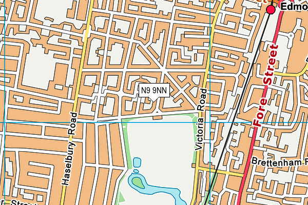 N9 9NN map - OS VectorMap District (Ordnance Survey)