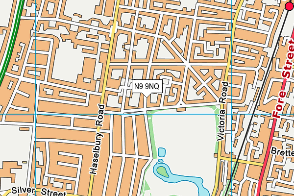 N9 9NQ map - OS VectorMap District (Ordnance Survey)