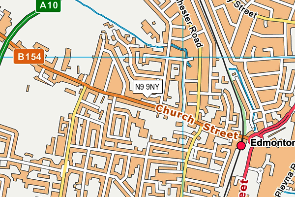 N9 9NY map - OS VectorMap District (Ordnance Survey)