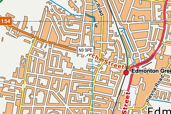 N9 9PE map - OS VectorMap District (Ordnance Survey)