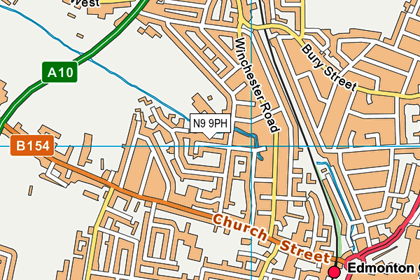 N9 9PH map - OS VectorMap District (Ordnance Survey)