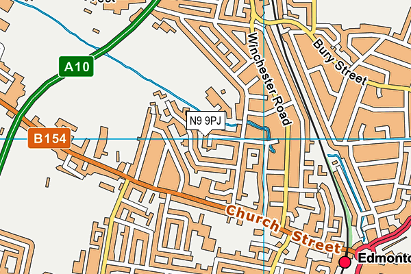 N9 9PJ map - OS VectorMap District (Ordnance Survey)