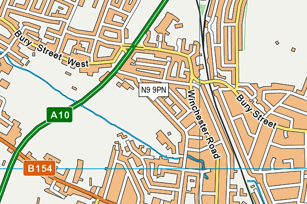 N9 9PN map - OS VectorMap District (Ordnance Survey)