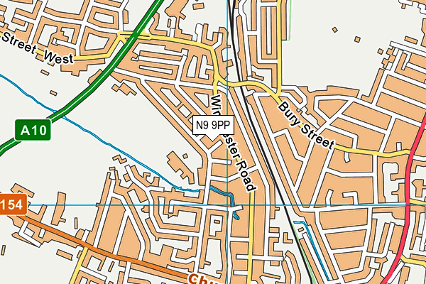 N9 9PP map - OS VectorMap District (Ordnance Survey)