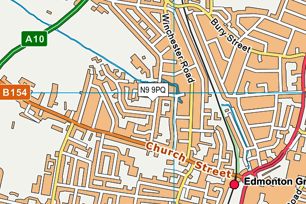 N9 9PQ map - OS VectorMap District (Ordnance Survey)