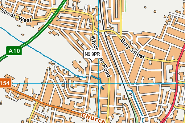 N9 9PR map - OS VectorMap District (Ordnance Survey)