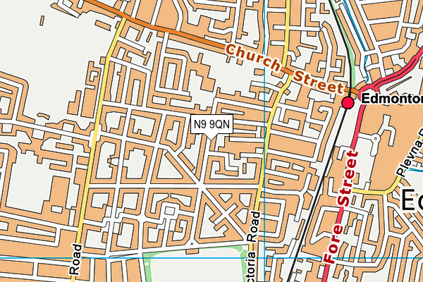 N9 9QN map - OS VectorMap District (Ordnance Survey)