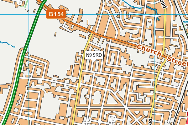 N9 9RD map - OS VectorMap District (Ordnance Survey)