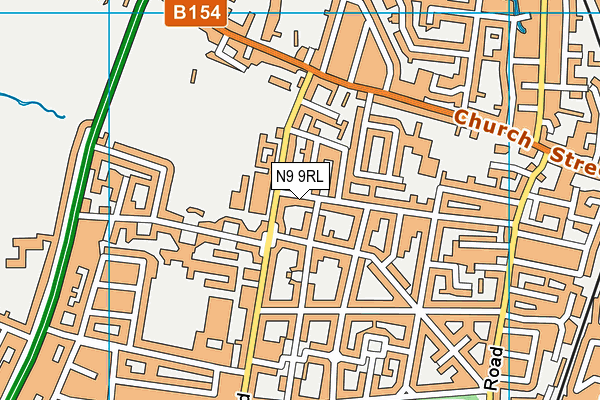 N9 9RL map - OS VectorMap District (Ordnance Survey)
