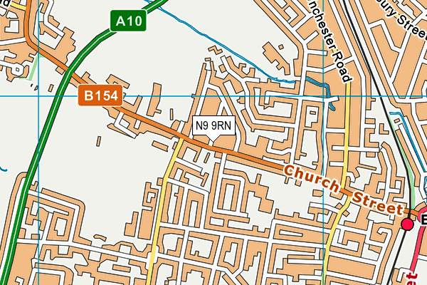 N9 9RN map - OS VectorMap District (Ordnance Survey)