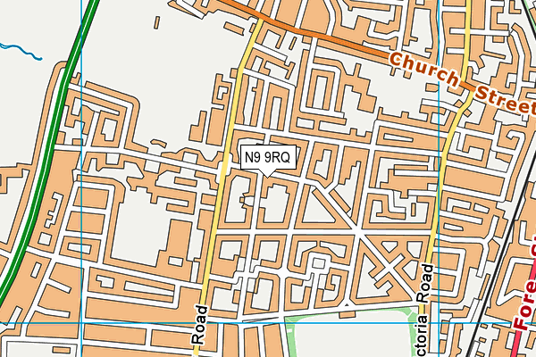 N9 9RQ map - OS VectorMap District (Ordnance Survey)