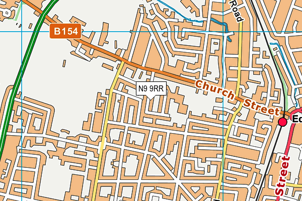 N9 9RR map - OS VectorMap District (Ordnance Survey)