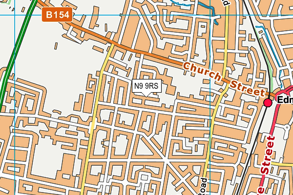 N9 9RS map - OS VectorMap District (Ordnance Survey)