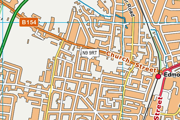 N9 9RT map - OS VectorMap District (Ordnance Survey)