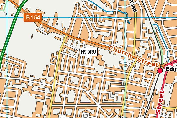 N9 9RU map - OS VectorMap District (Ordnance Survey)