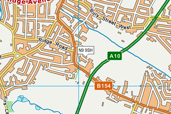 N9 9SH map - OS VectorMap District (Ordnance Survey)