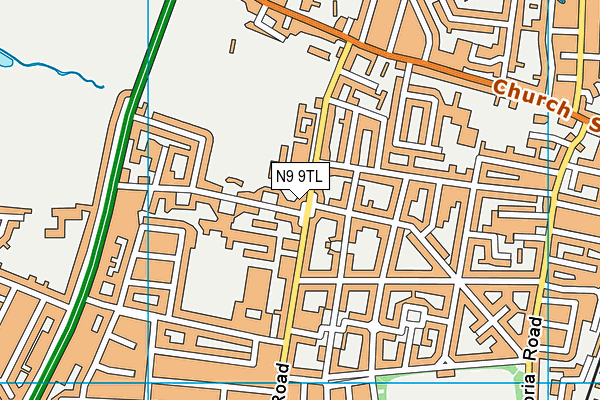 N9 9TL map - OS VectorMap District (Ordnance Survey)