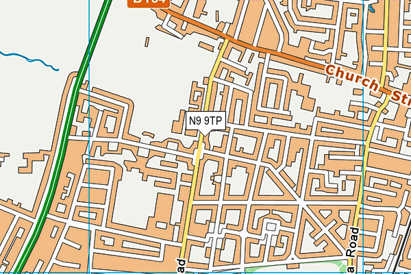 N9 9TP map - OS VectorMap District (Ordnance Survey)