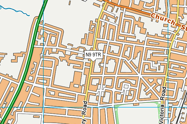 N9 9TR map - OS VectorMap District (Ordnance Survey)