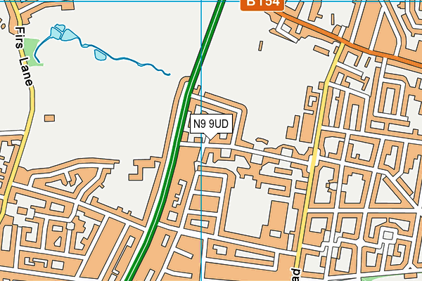 N9 9UD map - OS VectorMap District (Ordnance Survey)