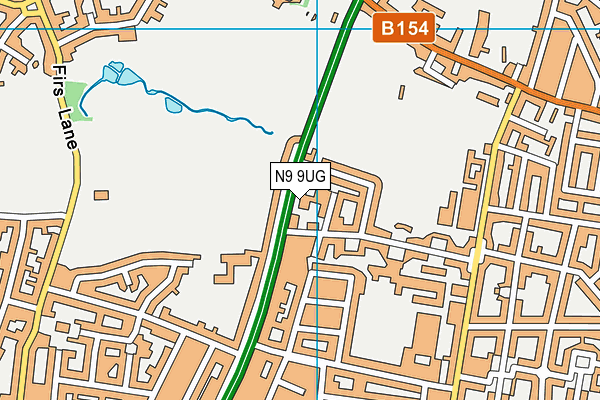 N9 9UG map - OS VectorMap District (Ordnance Survey)