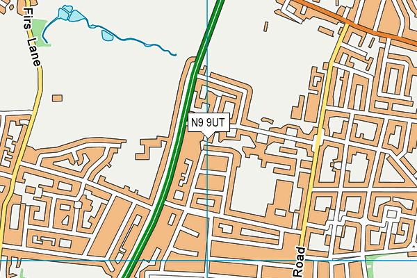 N9 9UT map - OS VectorMap District (Ordnance Survey)