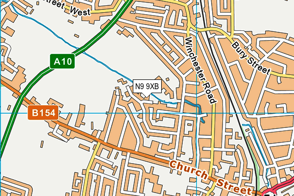 N9 9XB map - OS VectorMap District (Ordnance Survey)