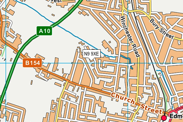 N9 9XE map - OS VectorMap District (Ordnance Survey)