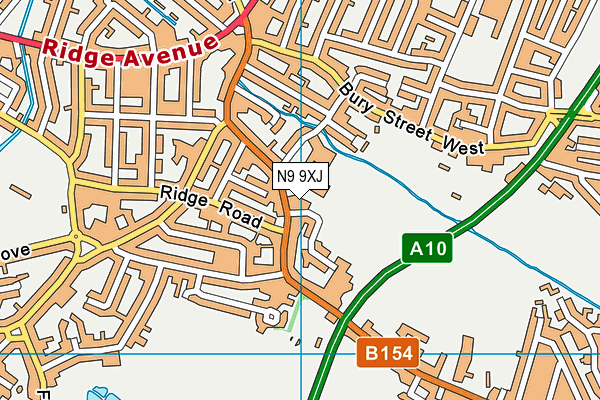 N9 9XJ map - OS VectorMap District (Ordnance Survey)