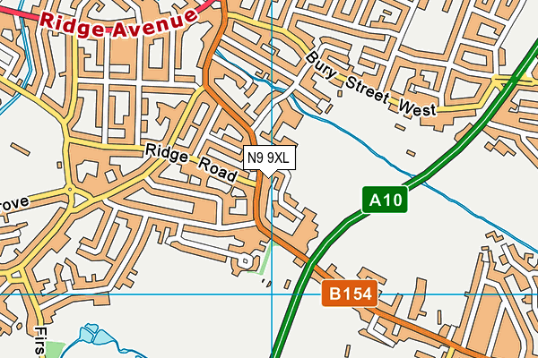 N9 9XL map - OS VectorMap District (Ordnance Survey)
