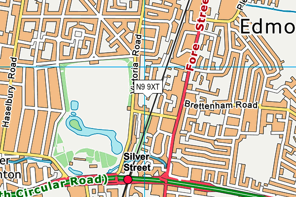 N9 9XT map - OS VectorMap District (Ordnance Survey)