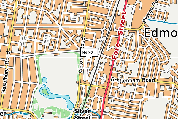 N9 9XU map - OS VectorMap District (Ordnance Survey)